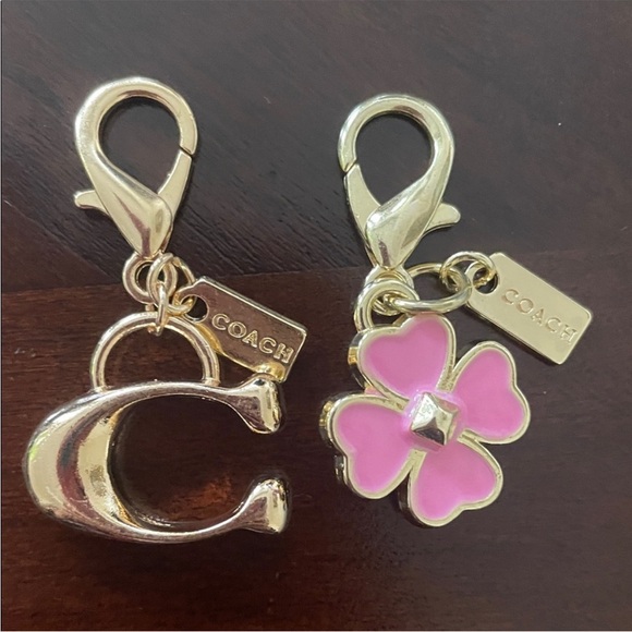 Coach Accessories - Coach Gold and Pink Charm Duo